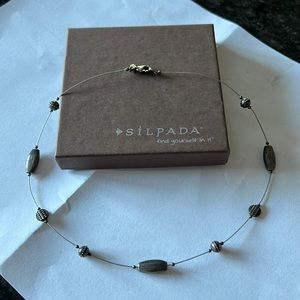 Silpada retired artisan bead stationed necklace